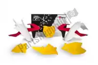 563230598, Rtech, Set plastica 6 pezzi con airbox ktm vint rosso/giallo    , Nuovo