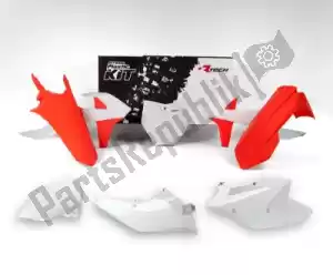 RTECH 563230653 set plastica 6 pezzi c/airb sinistro bianco/arancione - Il fondo