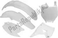 563225562, Rtech, Set plastiques 5 pcs kawasaki blanc    , Nouveau