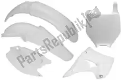 Here you can order the set plastics 5 pcs kawasaki white from Rtech, with part number 563225562: