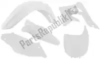 563225552, Rtech, Set plastica 5 pz kawasaki bianco    , Nuovo