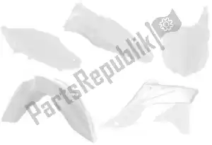 RTECH 563225570 set plastics 5 pcs kawasaki white - Bottom side