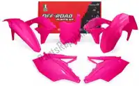 563225610, Rtech, Conjunto plásticos 6 peças kawasaki neon rosa    , Novo