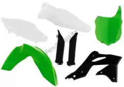 Here you can order the set plastics 6 pcs kawasaki color look usa from Rtech, with part number 563225606: