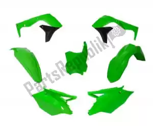 RTECH 563225591 set plastics 5 pcs kawasaki green - Upper side
