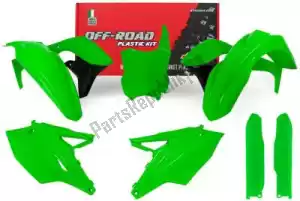 RTECH 563225608 set plastics 6 pcs kawasaki neon green - Bottom side