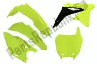 563235548, Rtech, Set plastics 5 pcs suzuki neon yellow    , Nieuw