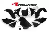 563340506, Rtech, Set plastics revolution yamaha black    , Nieuw