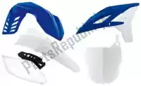 563240420, Rtech, Conjunto de plásticos 4 peças yamaha azul-branco (oe)    , Novo