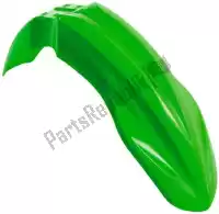 561225171, Rtech, Mudguard front kawasaki green (oe)    , New