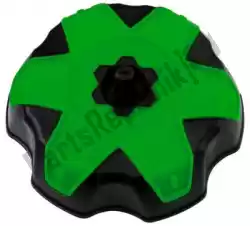 Here you can order the div bicoloured tank cap kawasaki green from Rtech, with part number 568125100: