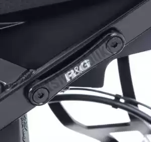 R&G 41211002 acc rear footrest plate, black - Left side