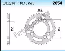 Here you can order the ktw rear 45t from Chiaravalli, with part number 3882145: