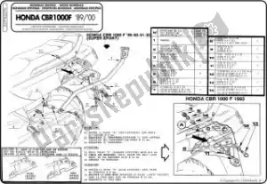 GIVI 87110321 givi 227f monorack cbr1000f 89-95 - La partie au fond