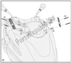 Ici, vous pouvez commander le givi d2120kit-fix kit pour pare-brise g2120dtg auprès de Givi , avec le numéro de pièce 87402011: