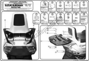 GIVI 87114009 givi sr111m monorack an250/400 98-02 - Bottom side