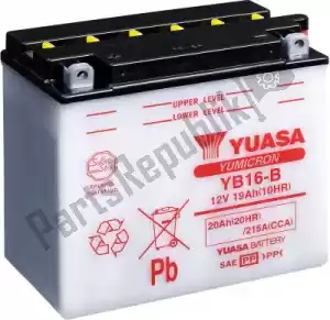 YUASA 101151 accu yb16-b - Onderkant