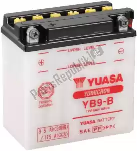 YUASA 101193 bateria yb9-b - Lado inferior