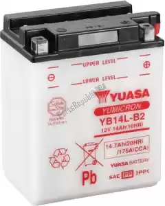 YUASA 101199 accu yb14l-b2 - Onderkant
