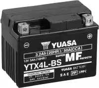 1020011, Yuasa, Batería ytx4l-bs (cp)    , Nuevo