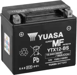 YUASA 102007 battery ytx12-bs (cp) - Bottom side