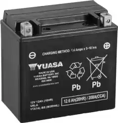 Here you can order the battery ytx14l-bs (cp) from Yuasa, with part number 1020079:
