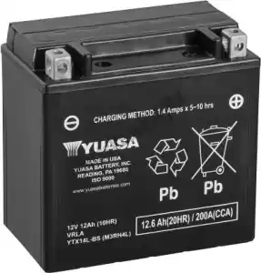 YUASA 1020079 battery ytx14l-bs (cp) - Bottom side