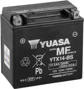 YUASA 102008 batería ytx14-bs (cp) - Lado inferior