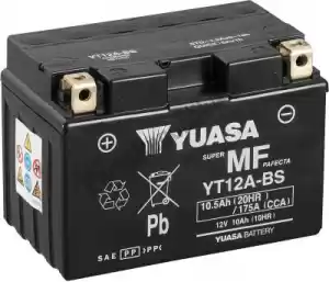 YUASA 102010 battery yt12a-bs (dry) (cp) - Bottom side