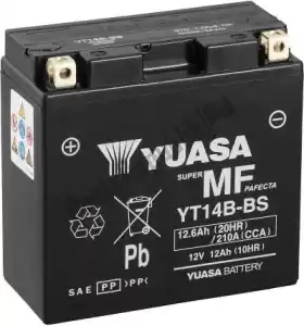 YUASA 102015 accu yt14b-bs (cp) - Onderkant