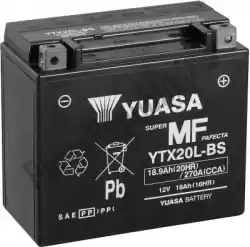 Here you can order the battery ytx20l-bs (cp) from Yuasa, with part number 102020: