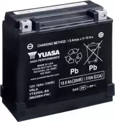 Here you can order the battery ytx20hl-bs hpmf (cp) from Yuasa, with part number 1020201: