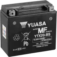 102021, Yuasa, Battery ytx20-bs (cp)    , New