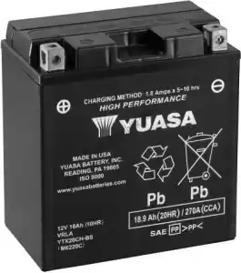 YUASA 102022 battery ytx20ch-bs hpmf (cp) - Bottom side