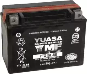YUASA 1020081 battery ytx15l-bs (cp) - Bottom side