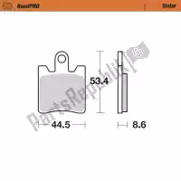 6257400103, Moto Master, Klocek hamulcowy 400103, klocki spiekane    , Nowy