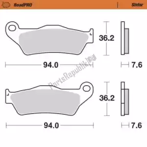 MOTO MASTER 6257400203 pastilha de freio 400203, pastilhas de freio sinter - Lado inferior