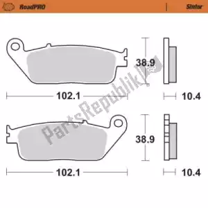 MOTO MASTER 6257400503 pastilla de freno 400503, pastillas de freno sinterizadas - Lado inferior