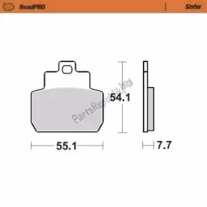 MOTO MASTER 6257401003 brake pad 401003, brake pads sinter - Bottom side