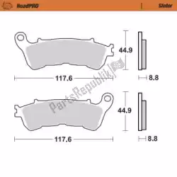 Aquí puede pedir pastilla de freno 401103, pastillas de freno sinterizadas de Moto Master , con el número de pieza 6257401103: