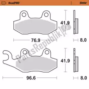 MOTO MASTER 6257401303 remblok 401303, brake pads sinter - Onderkant