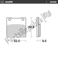 remblok 401904, brake pads organic van Moto Master, met onderdeel nummer 6257401904, bestel je hier online: