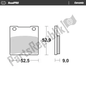 MOTO MASTER 6257401904 remblok 401904, brake pads organic - Onderkant