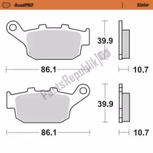 MOTO MASTER 6257402202 remblok 402202, brake pads sinter - Onderkant