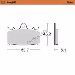 Here you can order the brake pad 402701, brake pads sinter from Moto Master, with part number 6257402701: