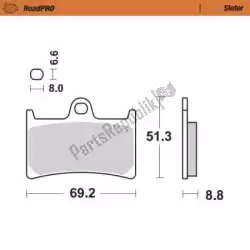 Aquí puede pedir pastilla de freno 402801, pastillas de freno sinterizadas de Moto Master , con el número de pieza 6257402801: