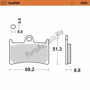 MOTO MASTER 6257402801 pastiglie freno 402801, pastiglie freno sinterizzate - Il fondo