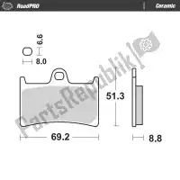 6257402804, Moto Master, Plaquette de frein 402804, plaquettes de frein organiques    , Nouveau