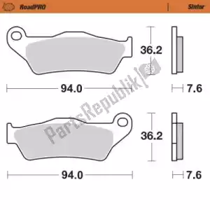 MOTO MASTER 6257403202 plaquette de frein 403202, plaquettes de frein frittées - La partie au fond