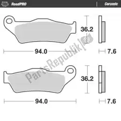 Here you can order the brake pad 403204, brake pads organic from Moto Master, with part number 6257403204: